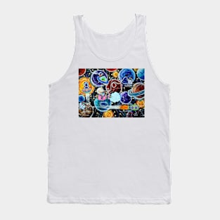 Milky Way Space Camp Fun Planets Astronauts Aliens Children Kids Galaxy Universe Tank Top